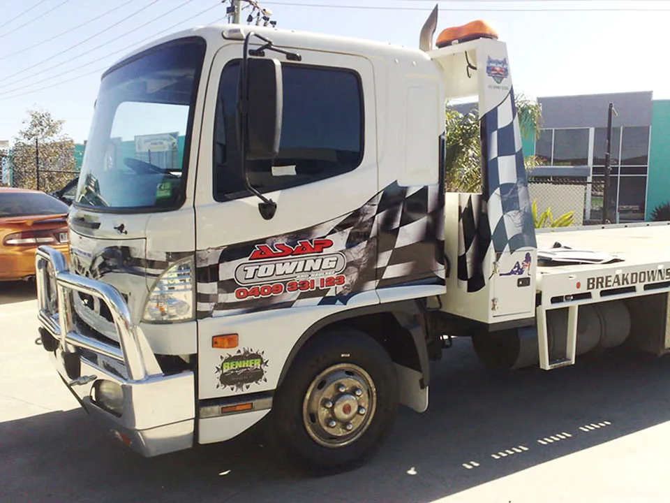 asap-towing-truck-side Professional Truck Signage | BENHER Melbourne - BENHER