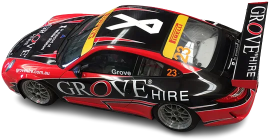 Grove race car roof wrap by BENHER