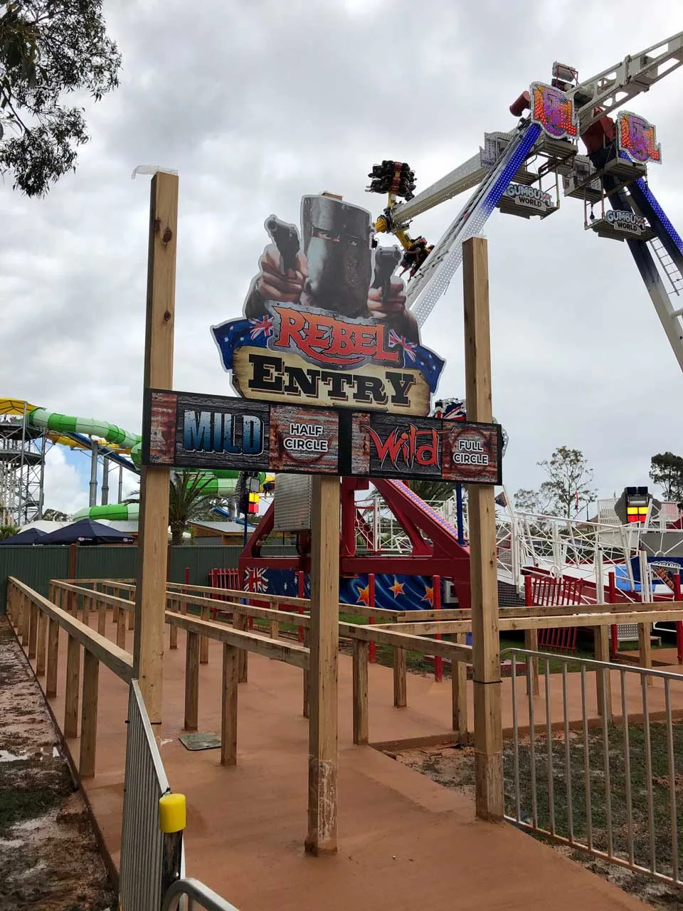 Gumbuya World Rebel Ride Entrance Sign by BENHER